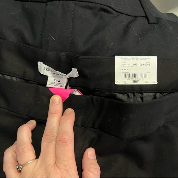 Liz Claiborne Collection Women's Emma Ankle Slacks Size 20W Black NWT - Picture 8 of 11